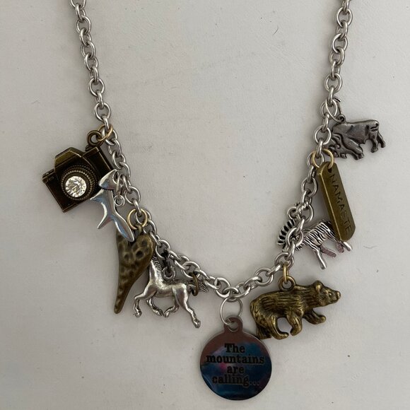 ARTISAN CRAFTED "The Mountains are Calling" Nine Charm Necklace is NWOT! - Picture 6 of 7